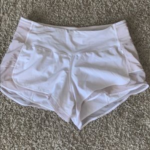 White lulu lemon shorts